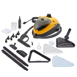 PurSteam Handheld Pressurized Steam Cleaner with 9 Multi-Surface Cleaning  Attachment Tools