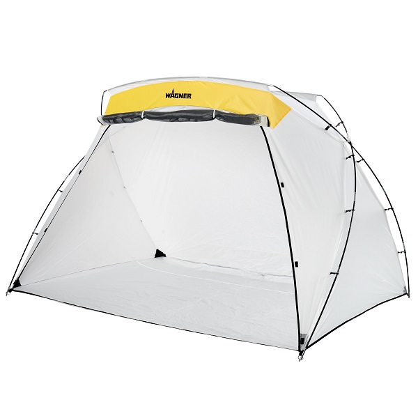 What's the easiest way to make a large spray tent? An E-Z Up canopy an