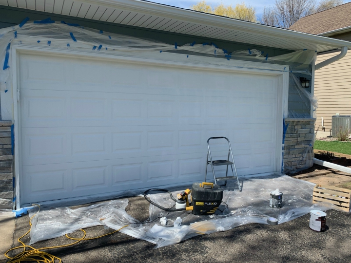 finished painted garage door