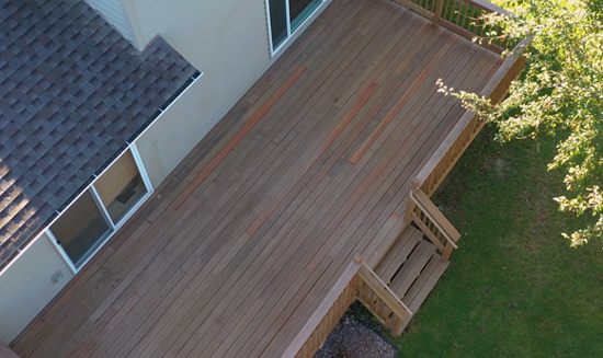 deck before staining