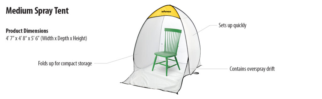 Wagner Spraytech C900038.M Large Spray Shelter, White, Yellow & C900086.M  TurnTable for Paint Spraying 11 Diameter Round Platform to Hold Spraying  Projects, Smooth Rotation 