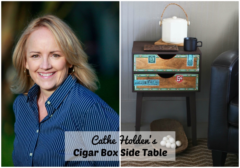 Cathe Holden's cigar box side table