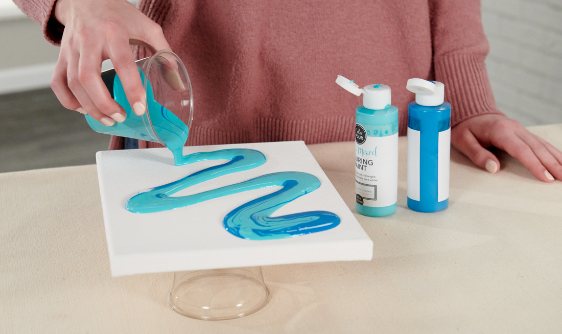 Pour Paint Onto Canvas