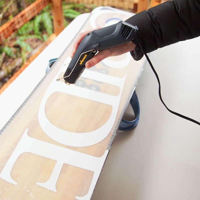 Use heat gun to melt the wax