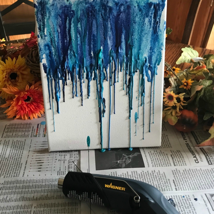Watch wax melt down canvas