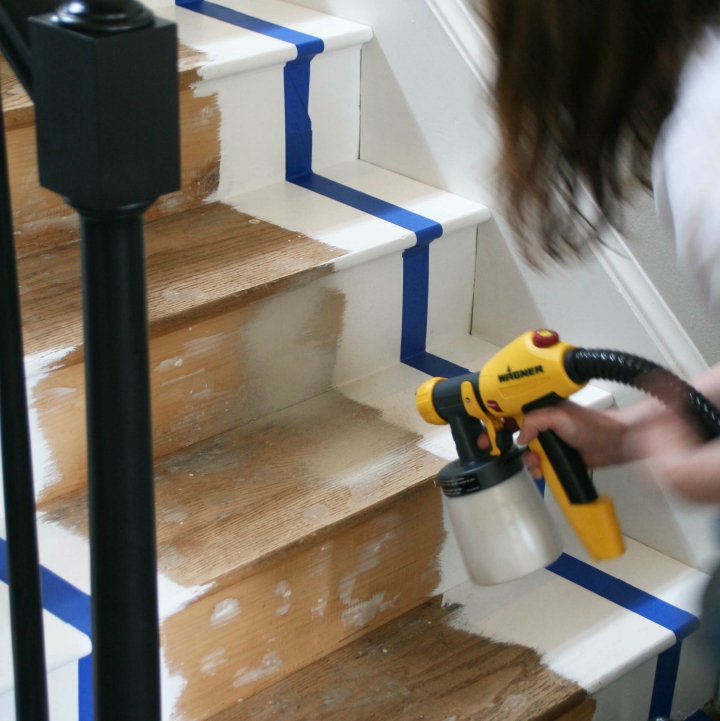 Paint sides of staircase