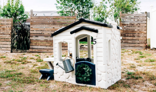 After painting assemble the playhouse