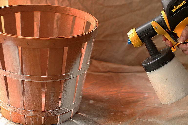 Spray Whitewash with Paint Sprayer