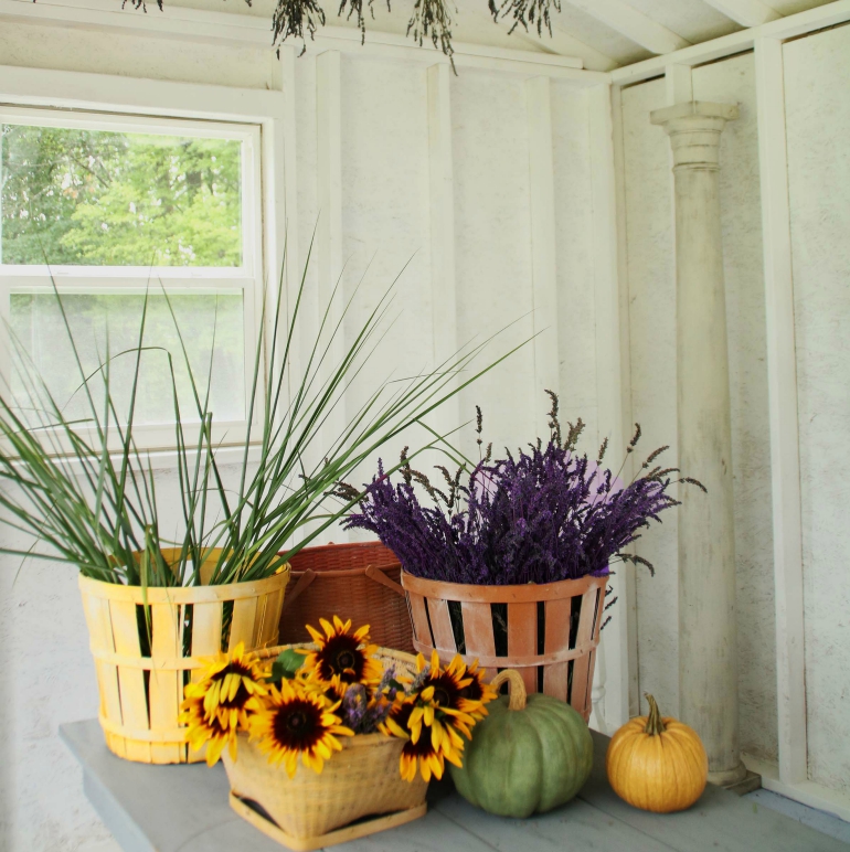 Fill with fresh flowers or decorations