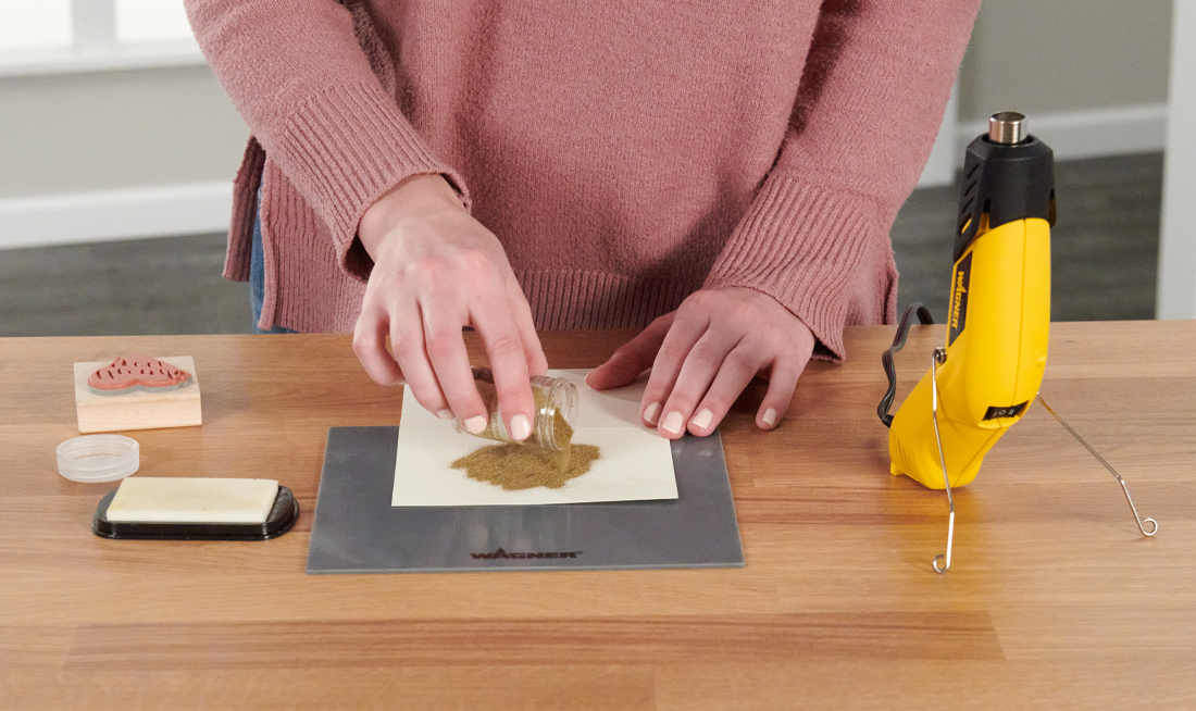 Sprinkle the Embossing Powder