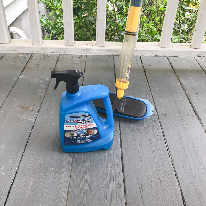 Clean the porch and let dry