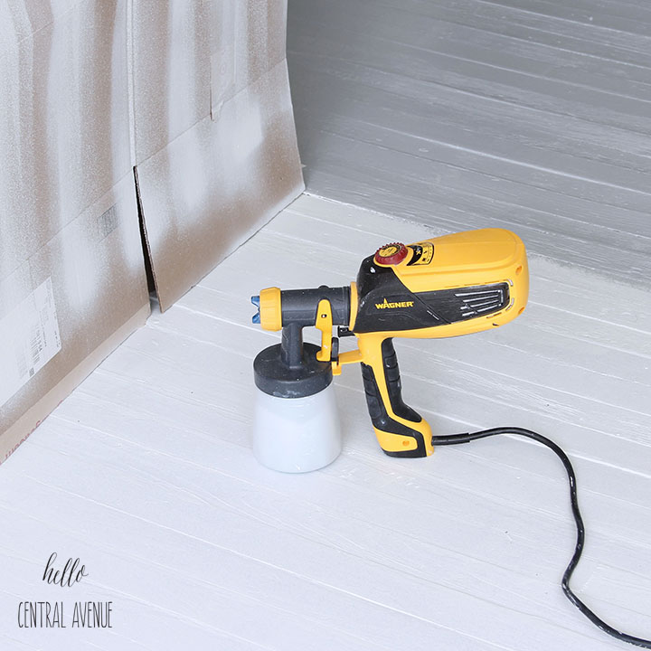 Mask and paint floor