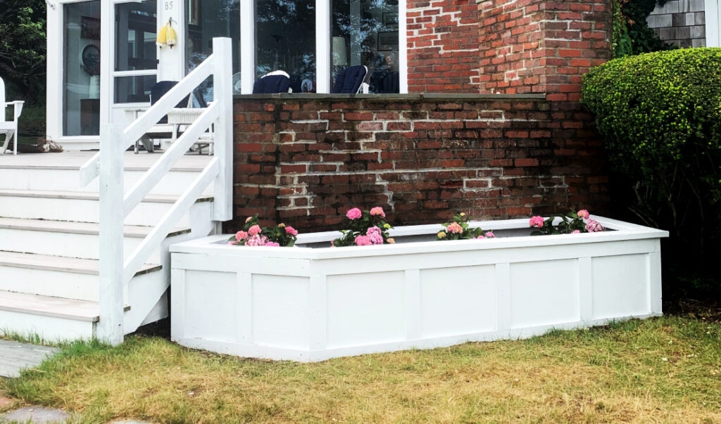 planter boxes after painting