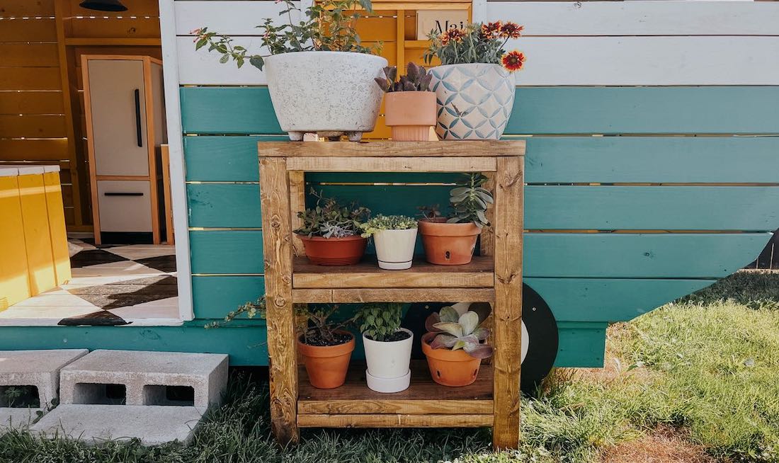 DIY Stained Outdoor Planter