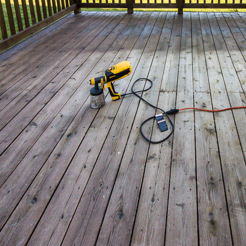 STAINING THE FLOORBOARDS