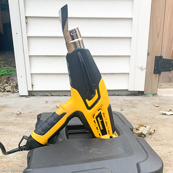 Place heat gun on case to cool down completely