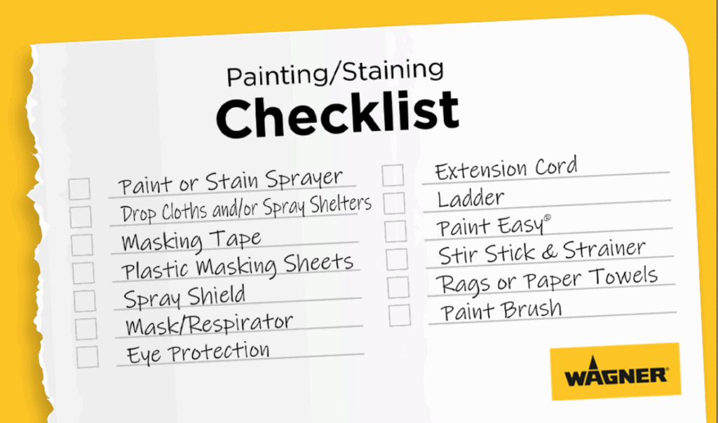 Painting/Staining Checklist