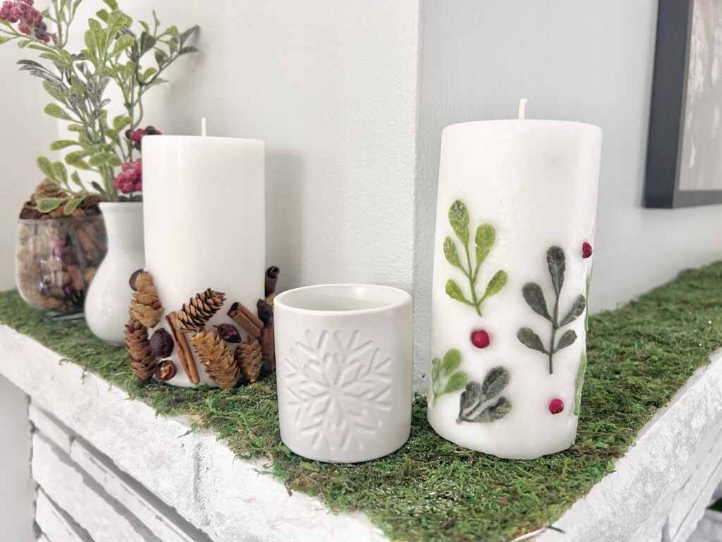 Decorative holiday candles