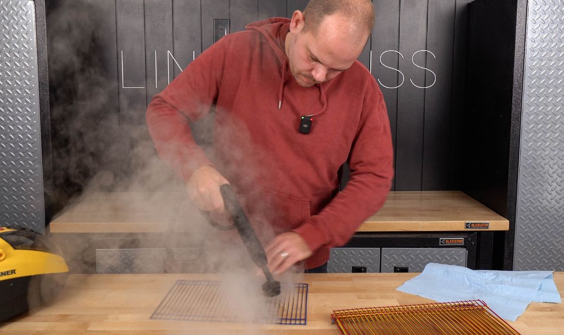 cleaning metal racks