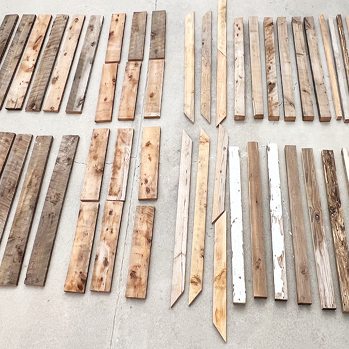 scrap wood cut for garden boxes