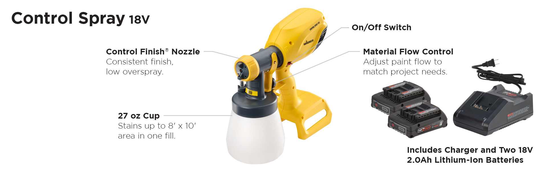 Cordless HVLP Sprayer for Stain & Sealers | Battery Operated