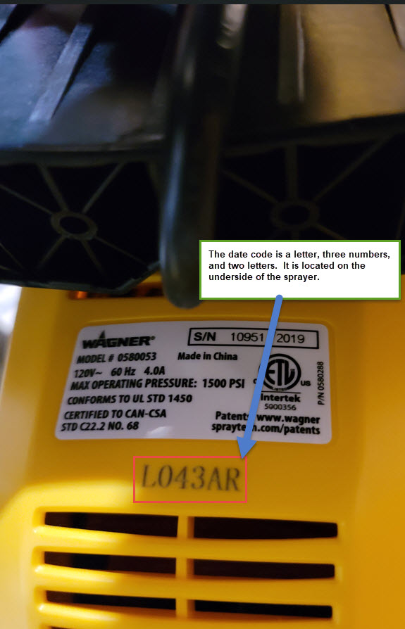 Wagner Control Pro 150 170date code